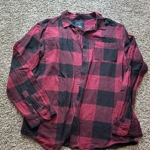 Modern Amusement Burgundy and Black Shirt